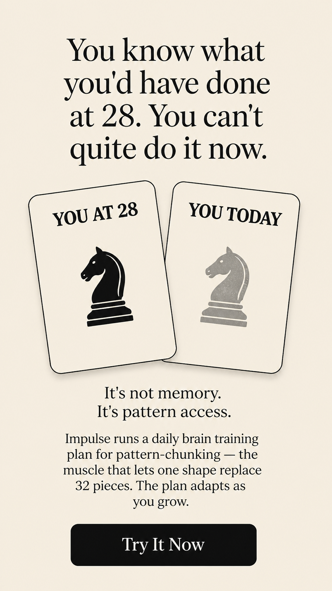 Impulse: Brain Training & Self-Discovery Facebook ad