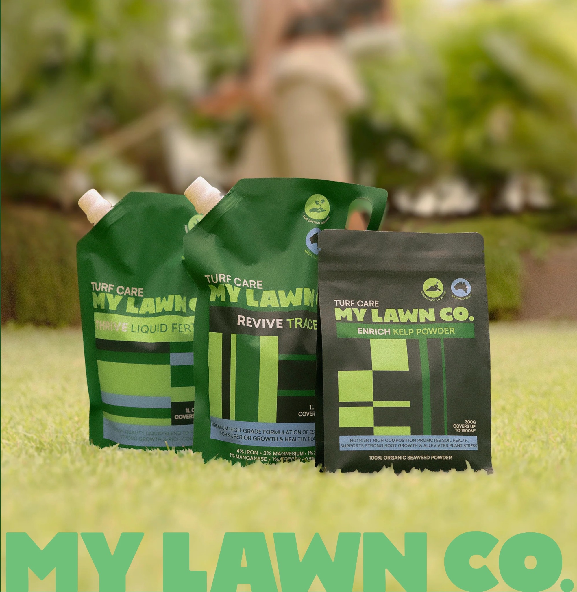 My Lawn Co. Facebook ad: The Trio Behind Greener Lawns