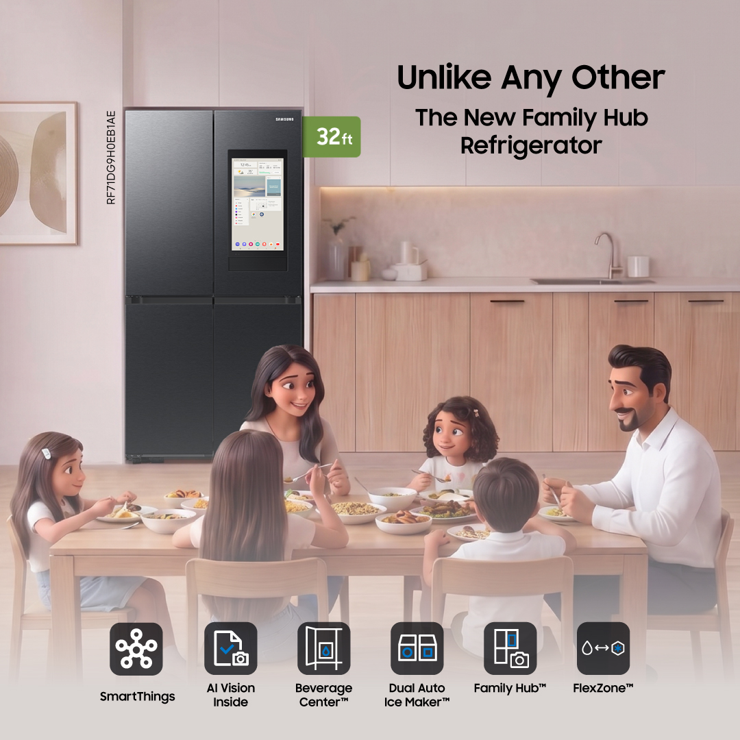 Samsung Facebook ad: Samsung Family Hub brings convenience, connectivity, and…