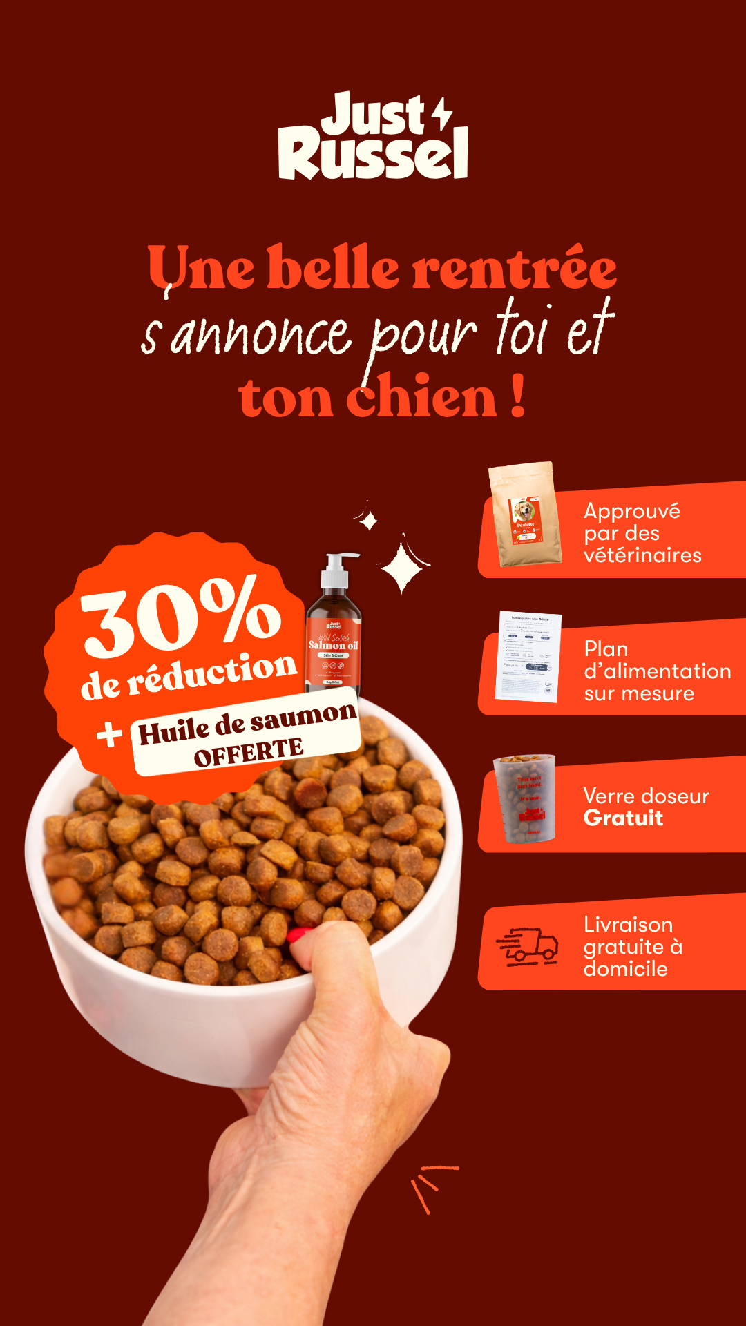 Just Russel Facebook ad: Déjà 100 000+ propriétaires
