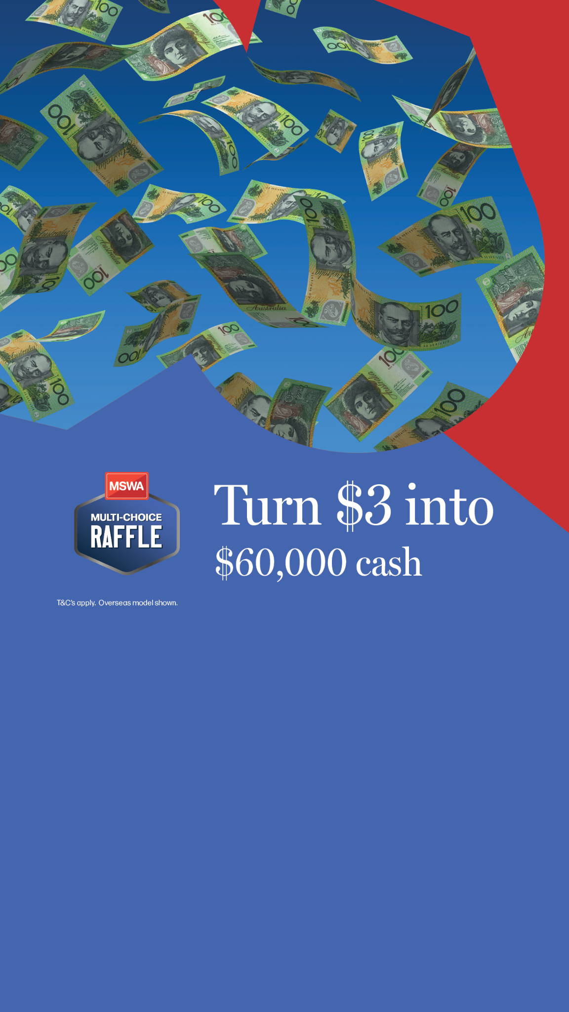 MSWA Mega Home Lottery Facebook ad from May 13, 2026