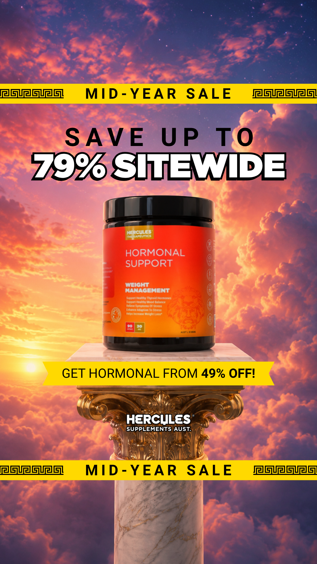 Hercules Supplements Aust Facebook ad