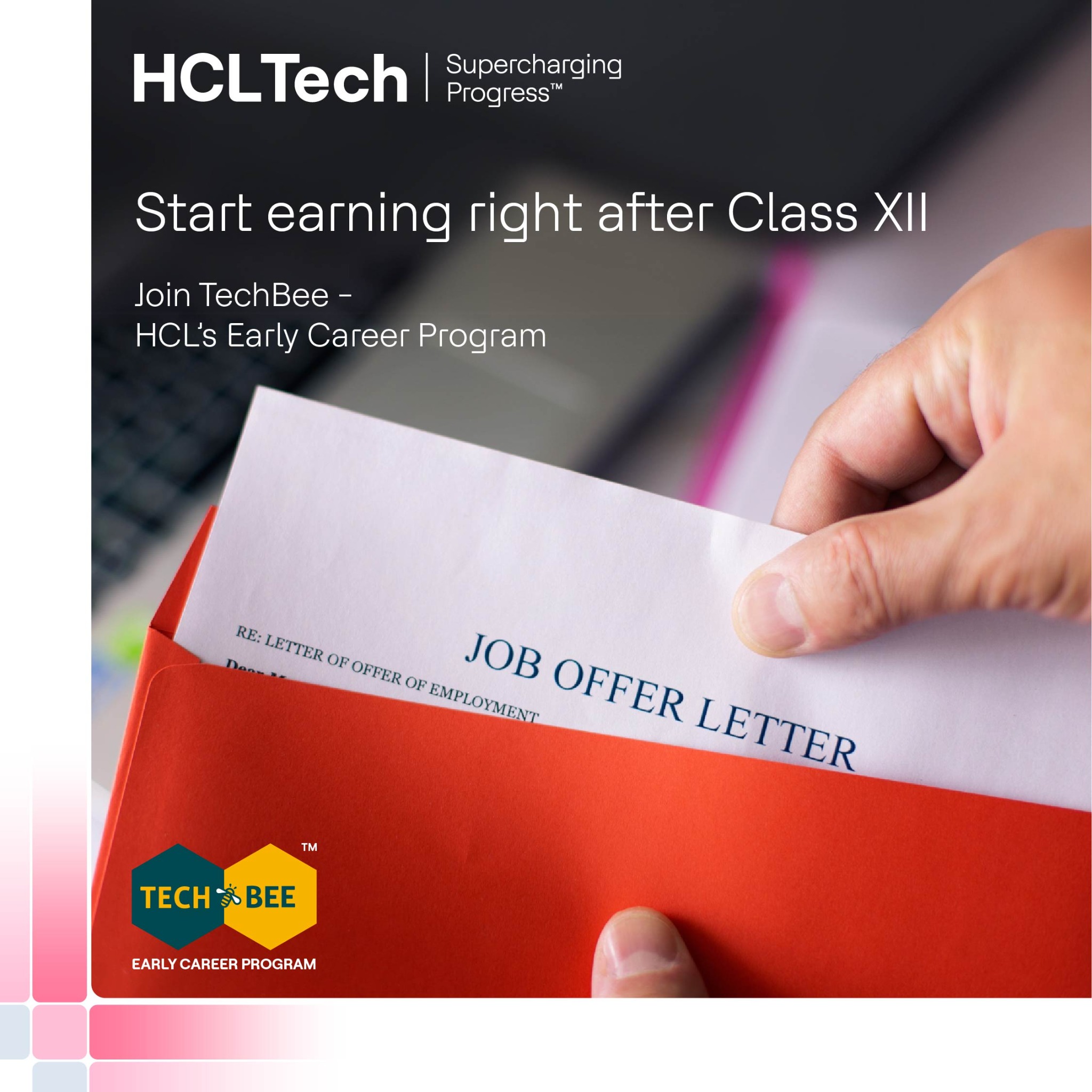 HCL TechBee Facebook ad: Finished with your board exams?