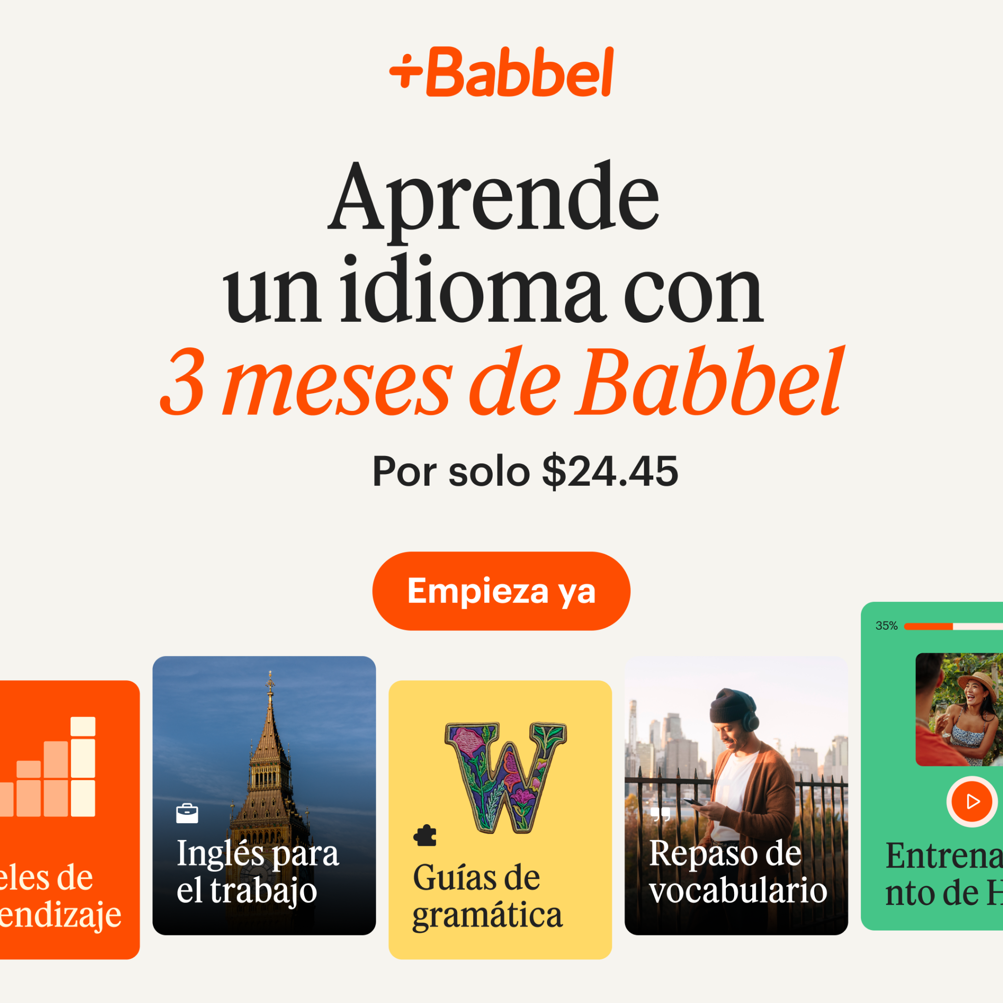 Babbel Facebook ad