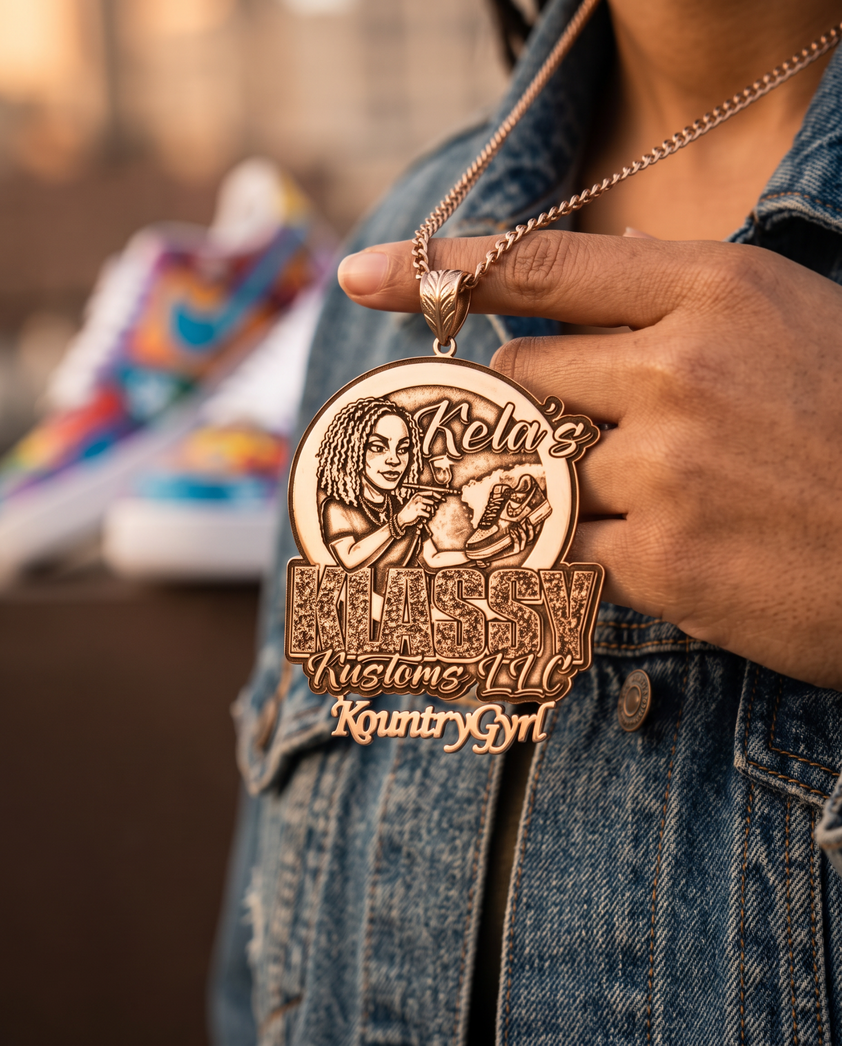 Pendantify Facebook ad: Your Logo on a Necklace