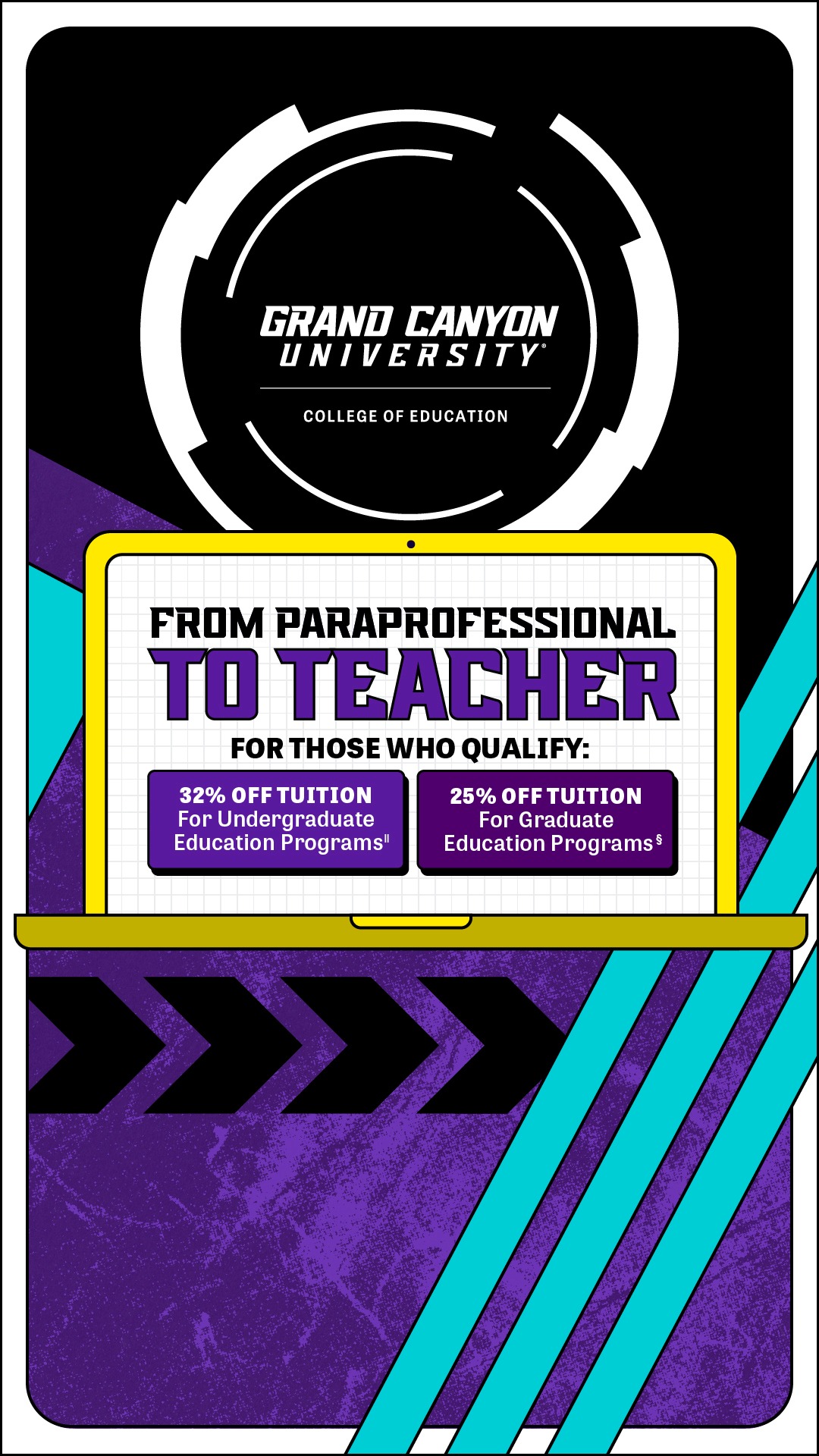 Grand Canyon University Facebook ad