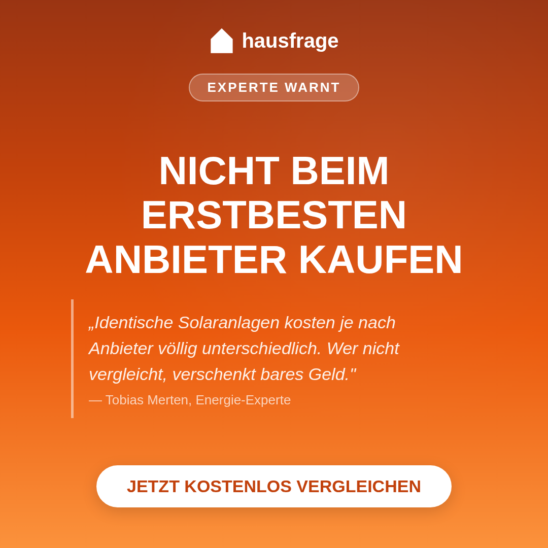 Hausfrage Facebook ad