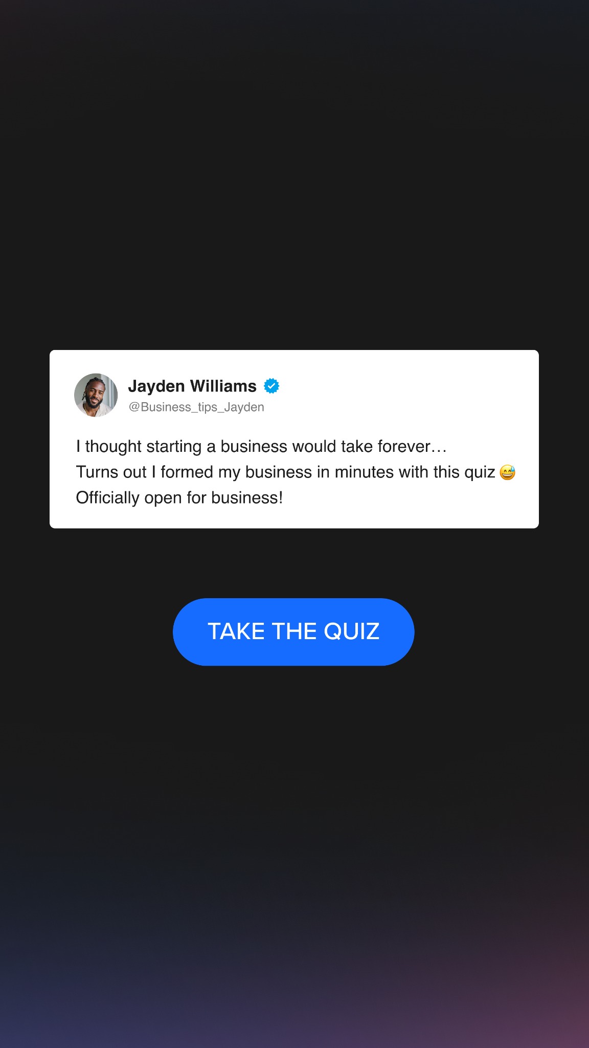 Tailor Brands Facebook ad