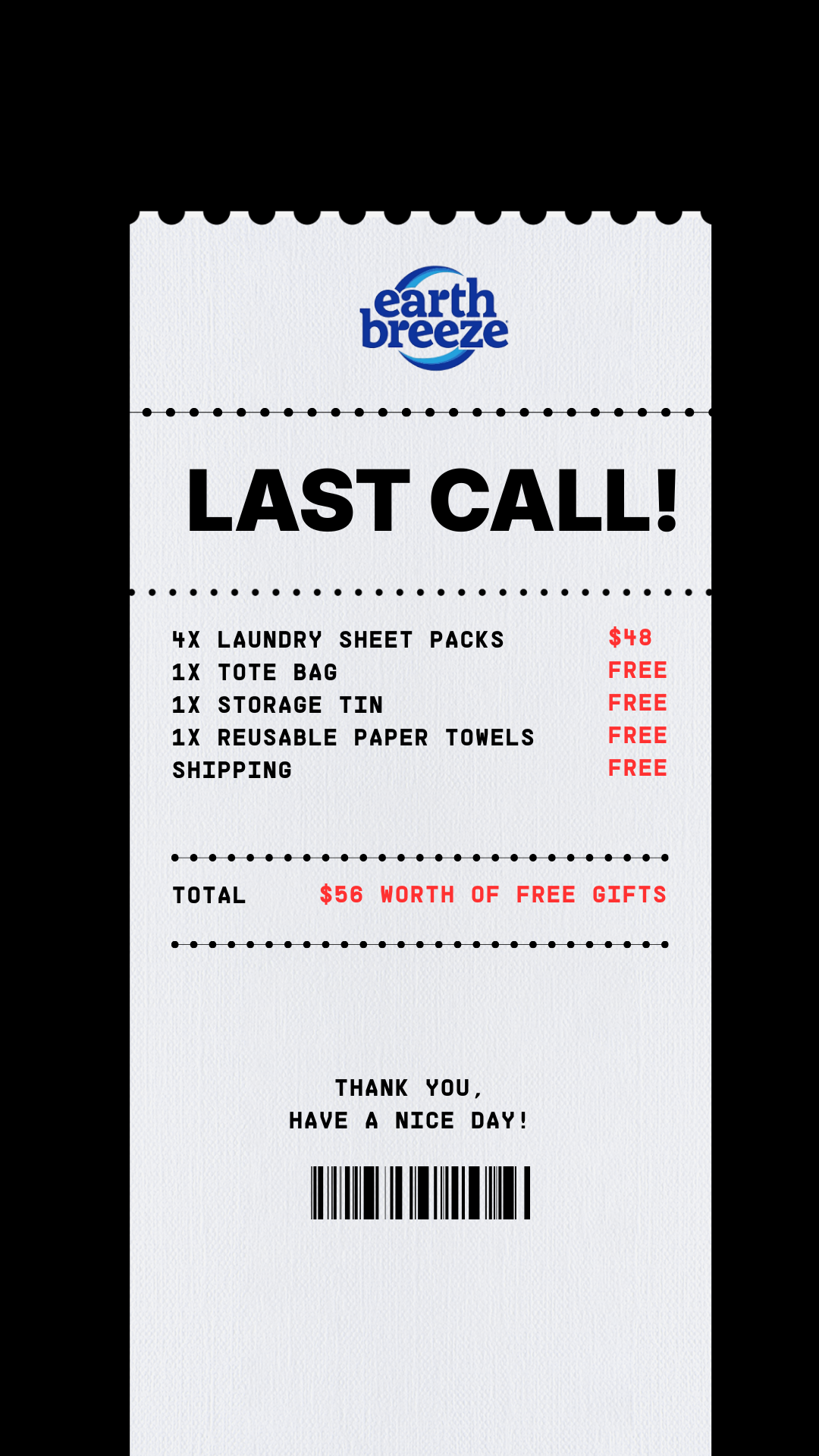 Earth Breeze Facebook ad