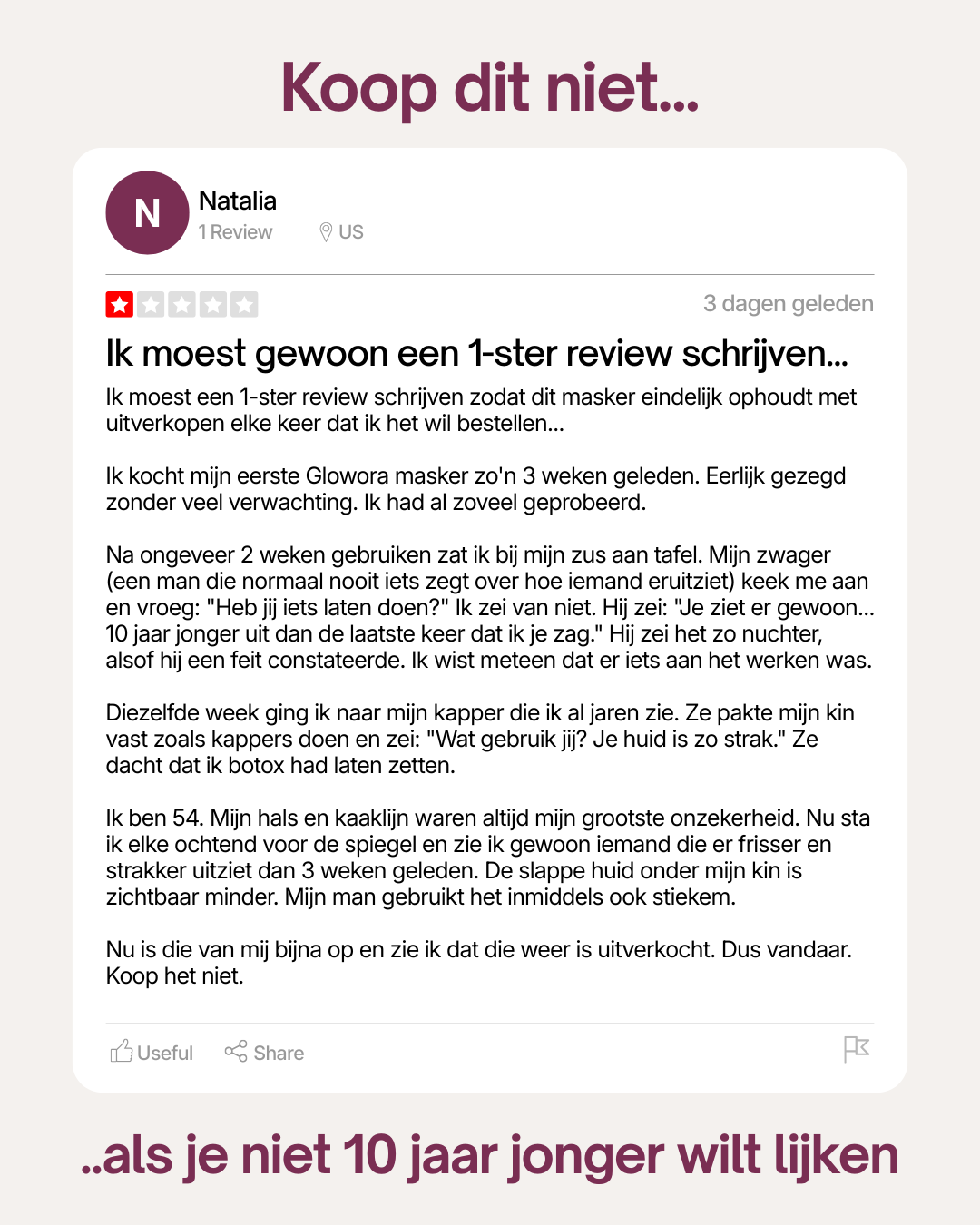 Kim Jonkers Facebook ad