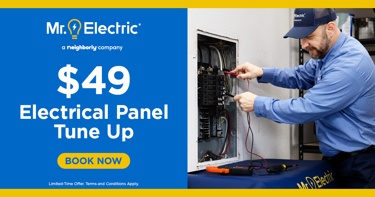 Mr. Electric of the Sioux Empire Facebook ad: $49 Panel Tune-Up
