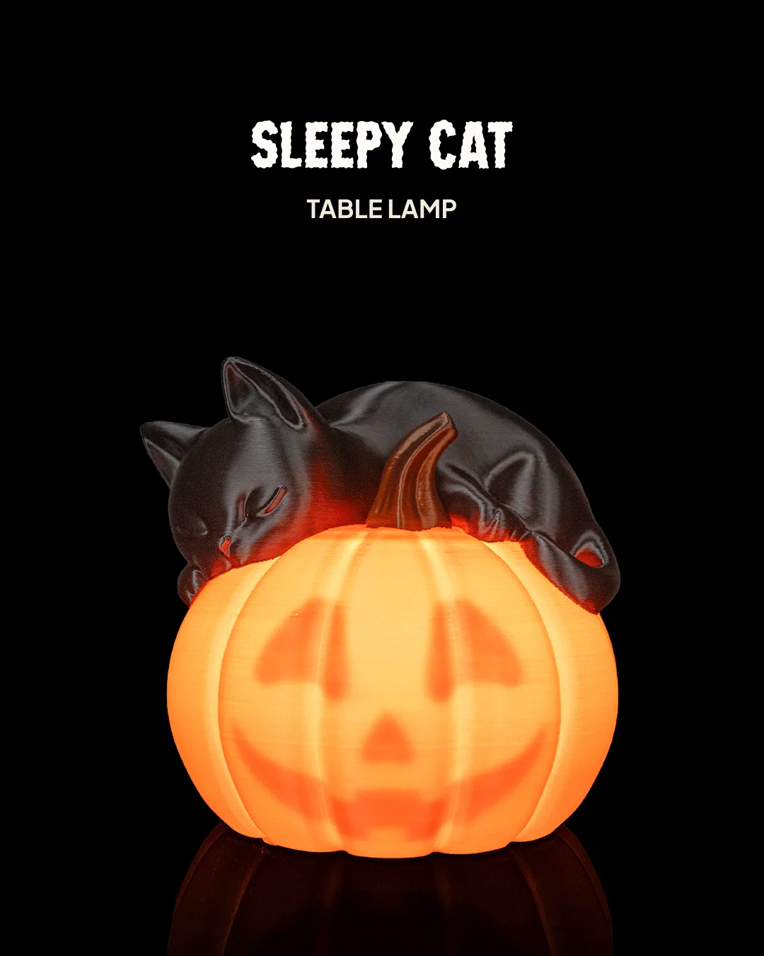 Stlflix Facebook ad: Sleepy Cat - Table Lamp
