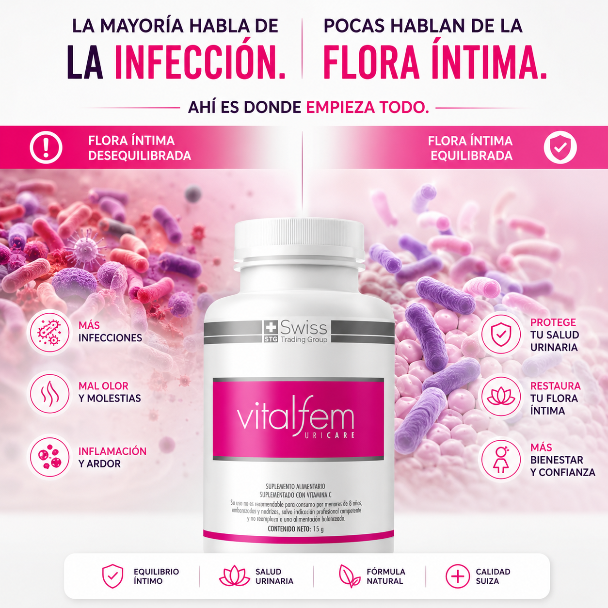 ClickSeguro Facebook ad: La mejor infección urinaria es la que nunca aparece