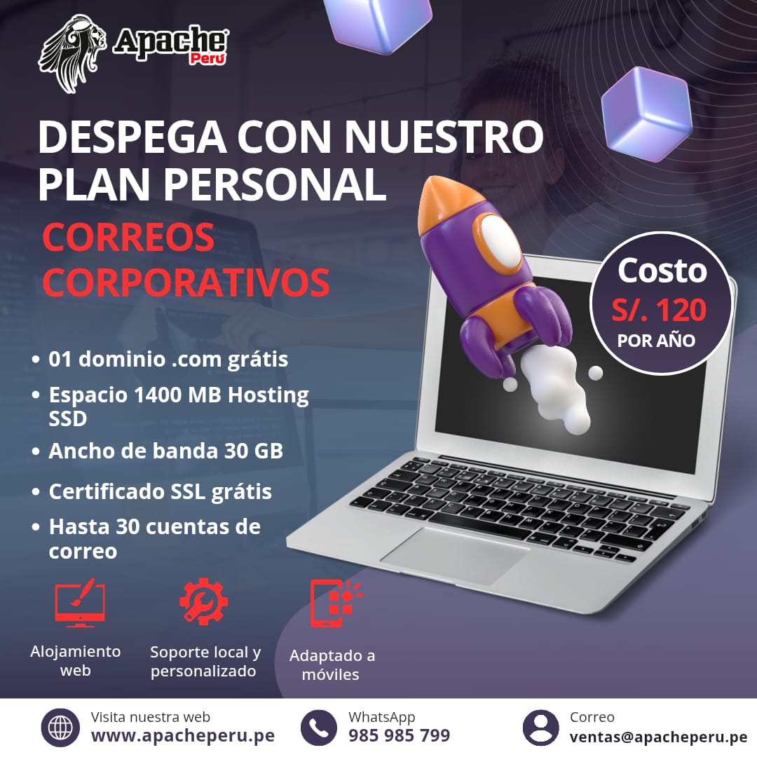 Apache Perú - Hosting y Dominios en Perú Facebook ad