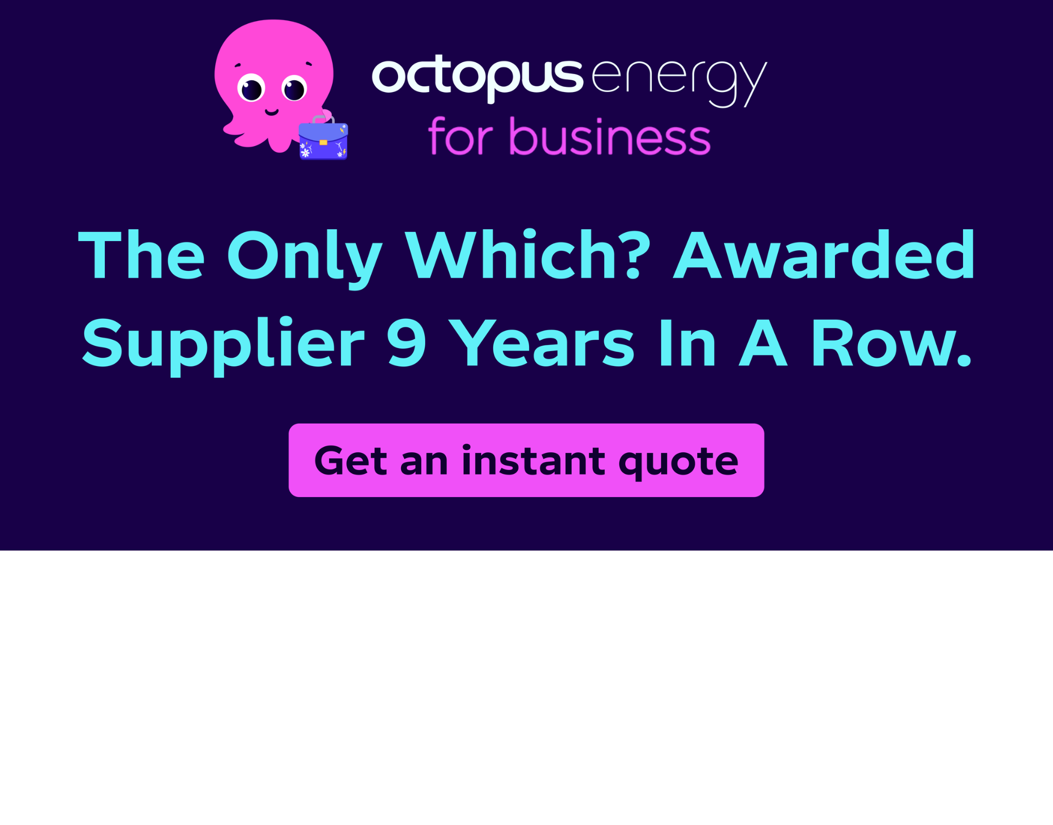 Octopus Energy for Business Facebook ad from Jul 31, 2026