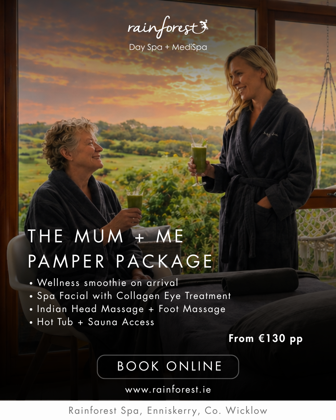 Rainforest Spa Facebook ad