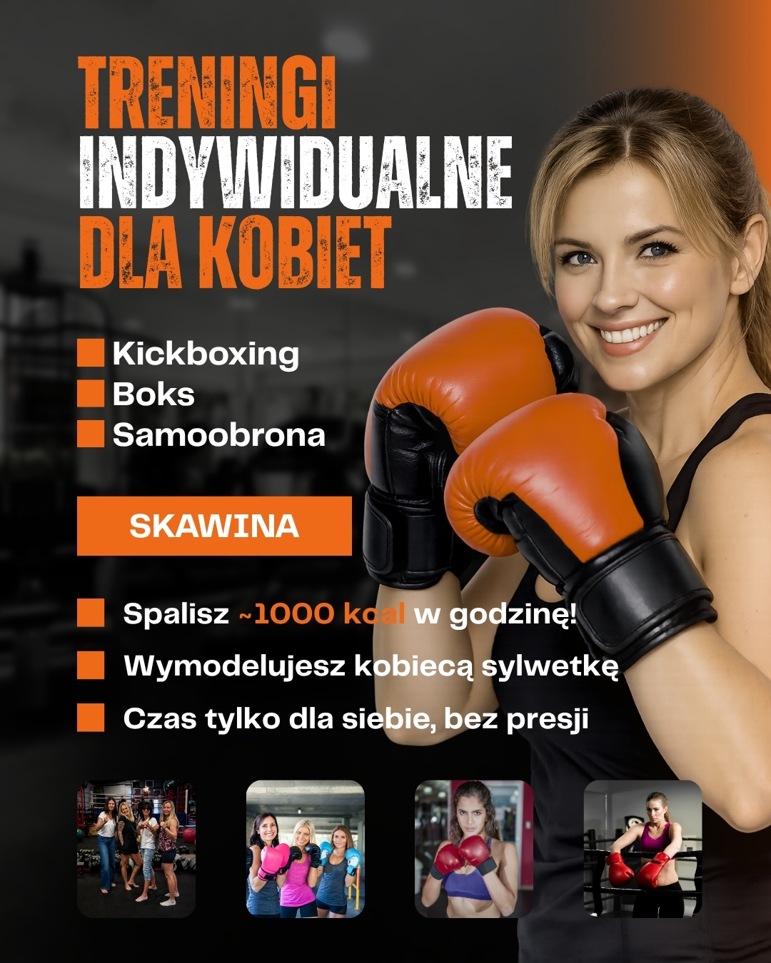 Power Fight House - Skawina Facebook ad: Treningi indywidualne dla kobiet w Skawinie!
