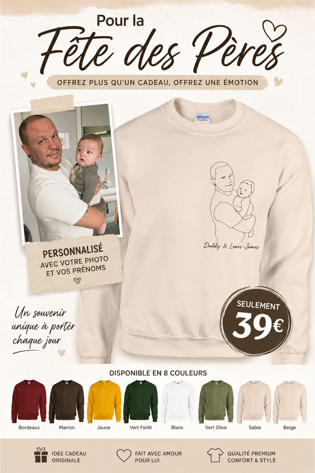 Sublim Créart Facebook ad: POUR LA FÊTE DES PÈRES