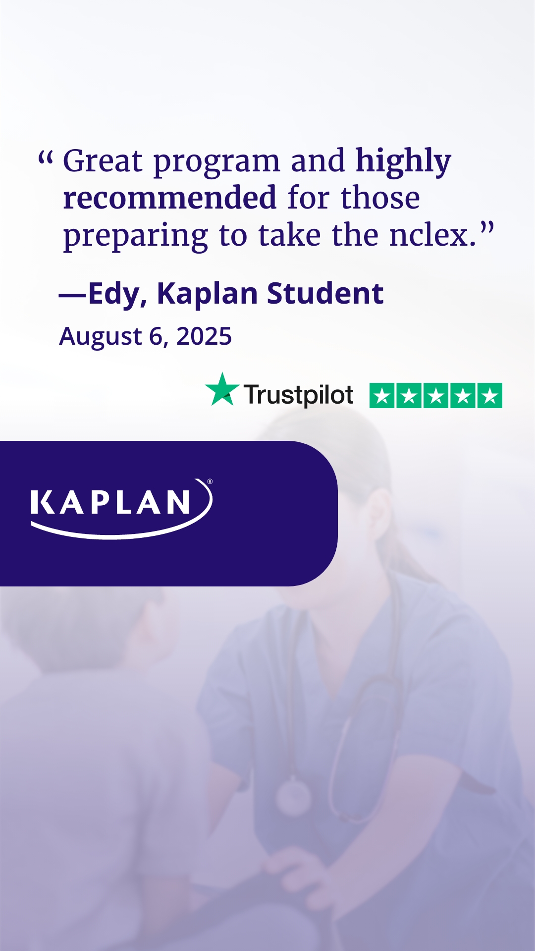 Kaplan NCLEX Prep Facebook ad from Sep 16, 2026