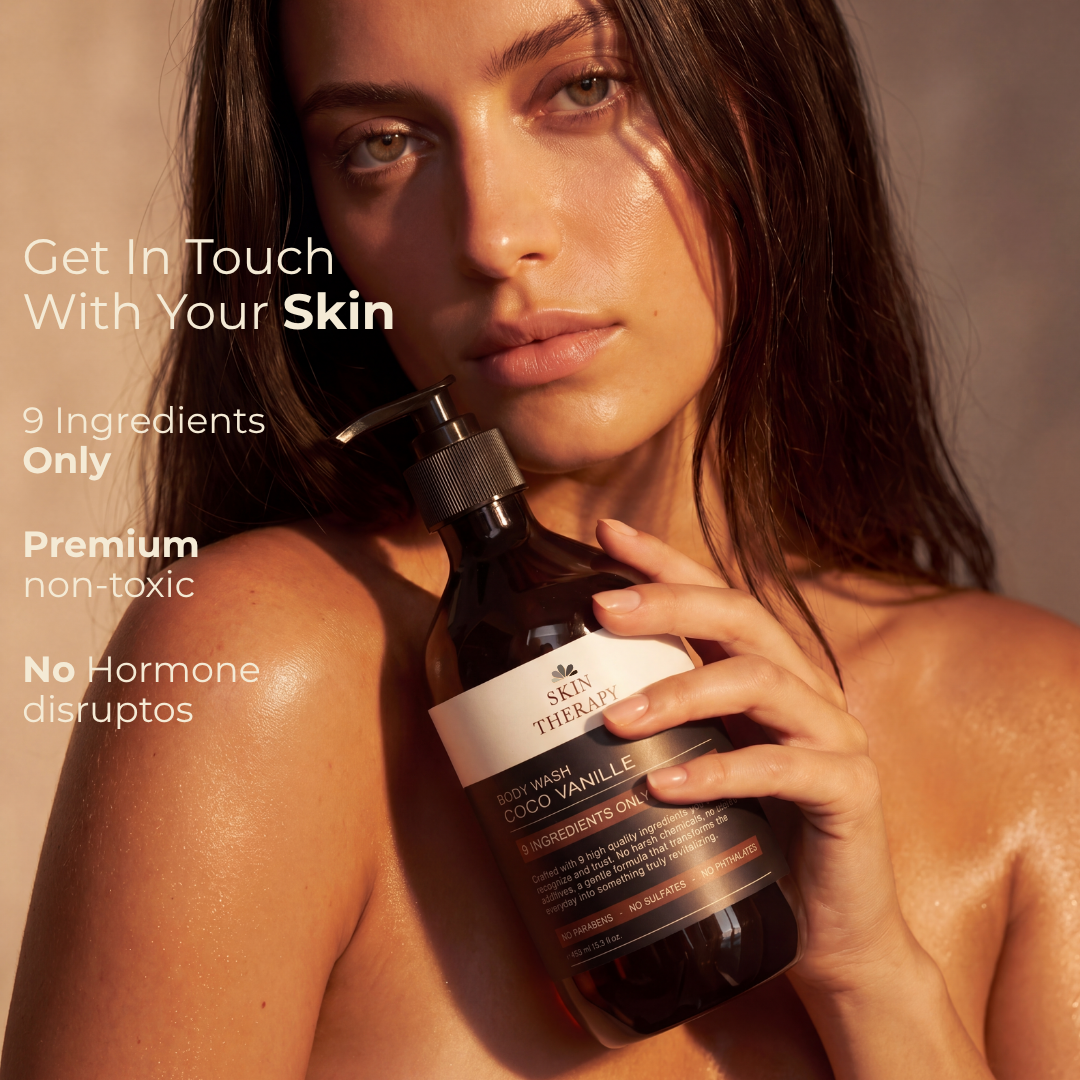 Skin Therapy Facebook ad: Why shower in 43 mystery chemicals when 9…
