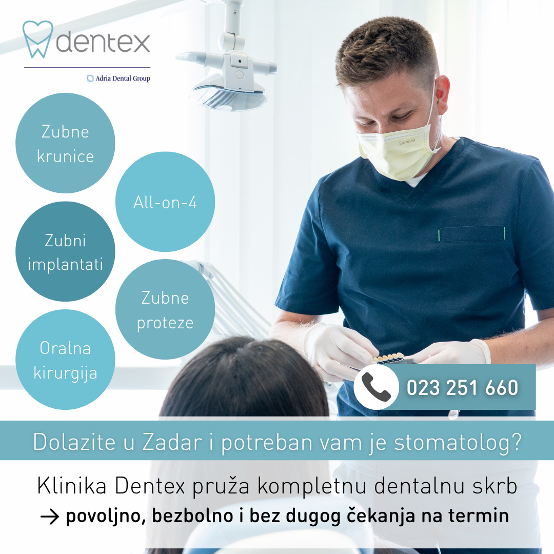 Dentex - Dentalni i implantološki centar Facebook ad: Živite u inozemstvu i planirate posjetiti Zadar?