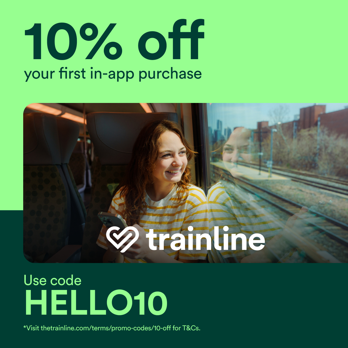 Trainline Facebook ad