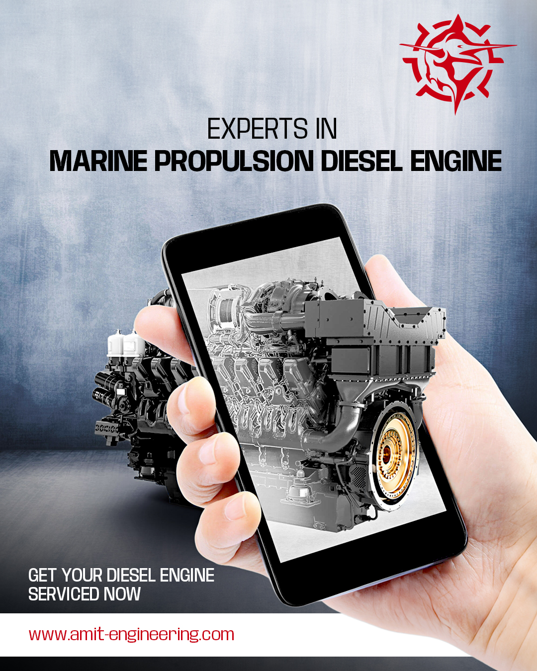 AMIT Engineering Facebook ad: Powering the Future of Marine Propulsion