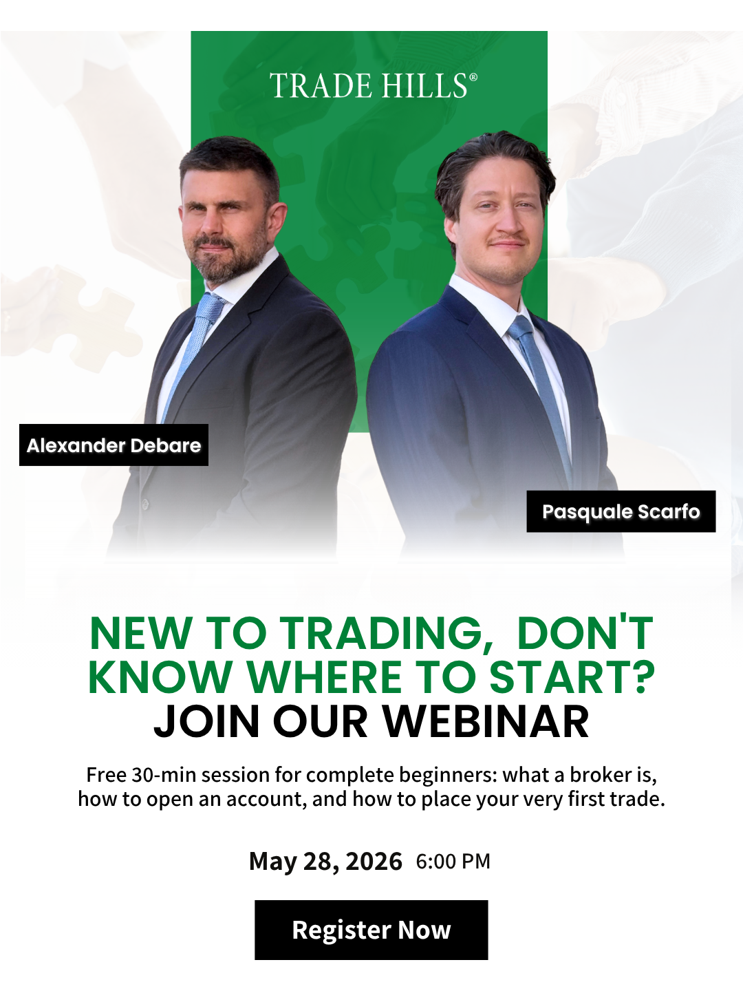 Trade Hills Financial Facebook ad: New to trading? We take you from zero to first trade…