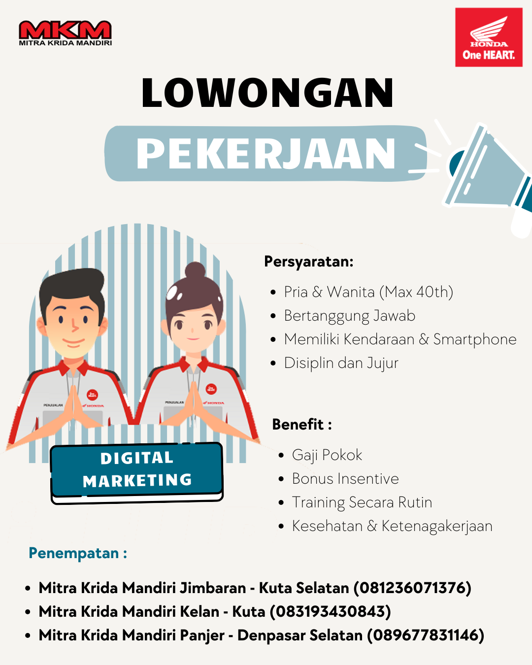 Lowongan Pekerjaan Facebook ad: Mari mengobrol bersama kami