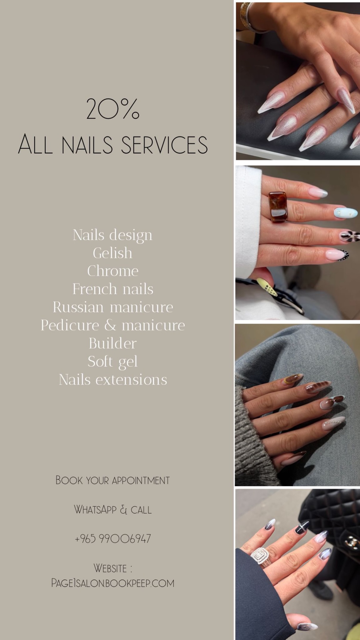 Page one beauty salon Facebook ad from Mar 31, 2026