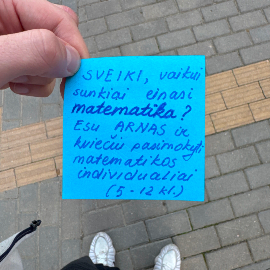 Matematikos korepetitorius Arnas Facebook ad: Išankstinė registracija