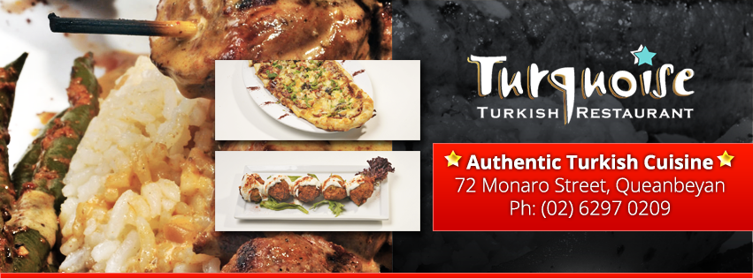 Turquoise Turkish Queanbeyan Facebook ad: Fine Turkish Cuisine in the Heart of Queanbeyan.