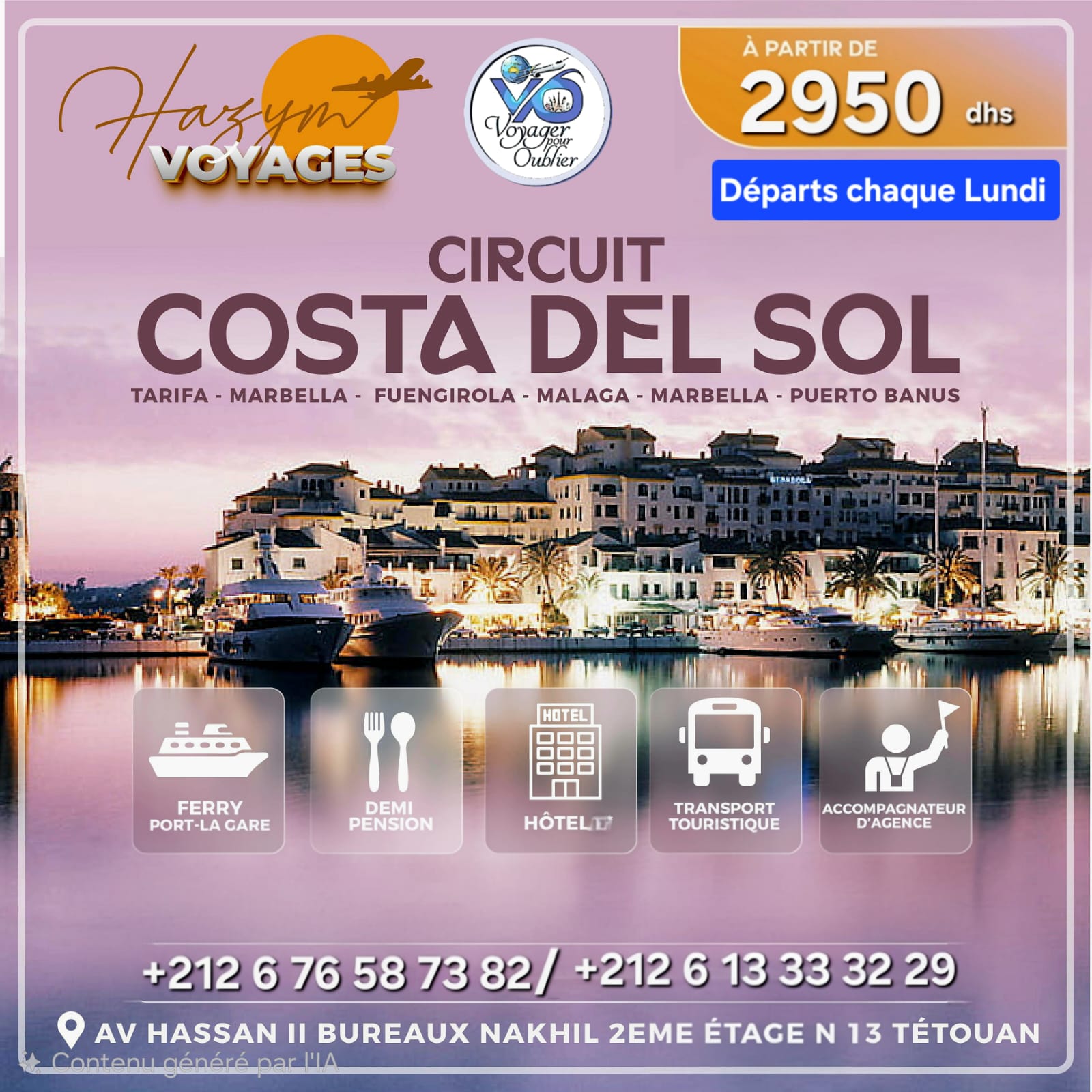 VPO Travels Facebook ad: VPO TRAVELS et HAZYM VOYAGES vous proposent une…