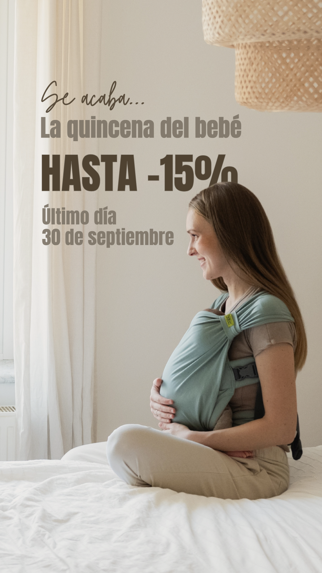 Kangura Portabebes Facebook ad: Hasta -15% en portabebés