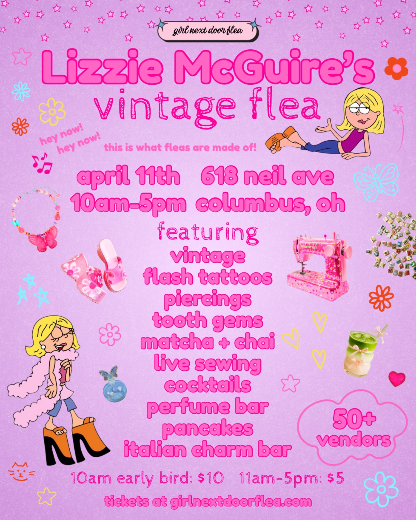 Girl Next Door Flea Facebook ad: Girl Next Door Flea presents: Lizzie McGuire’s Vintage…