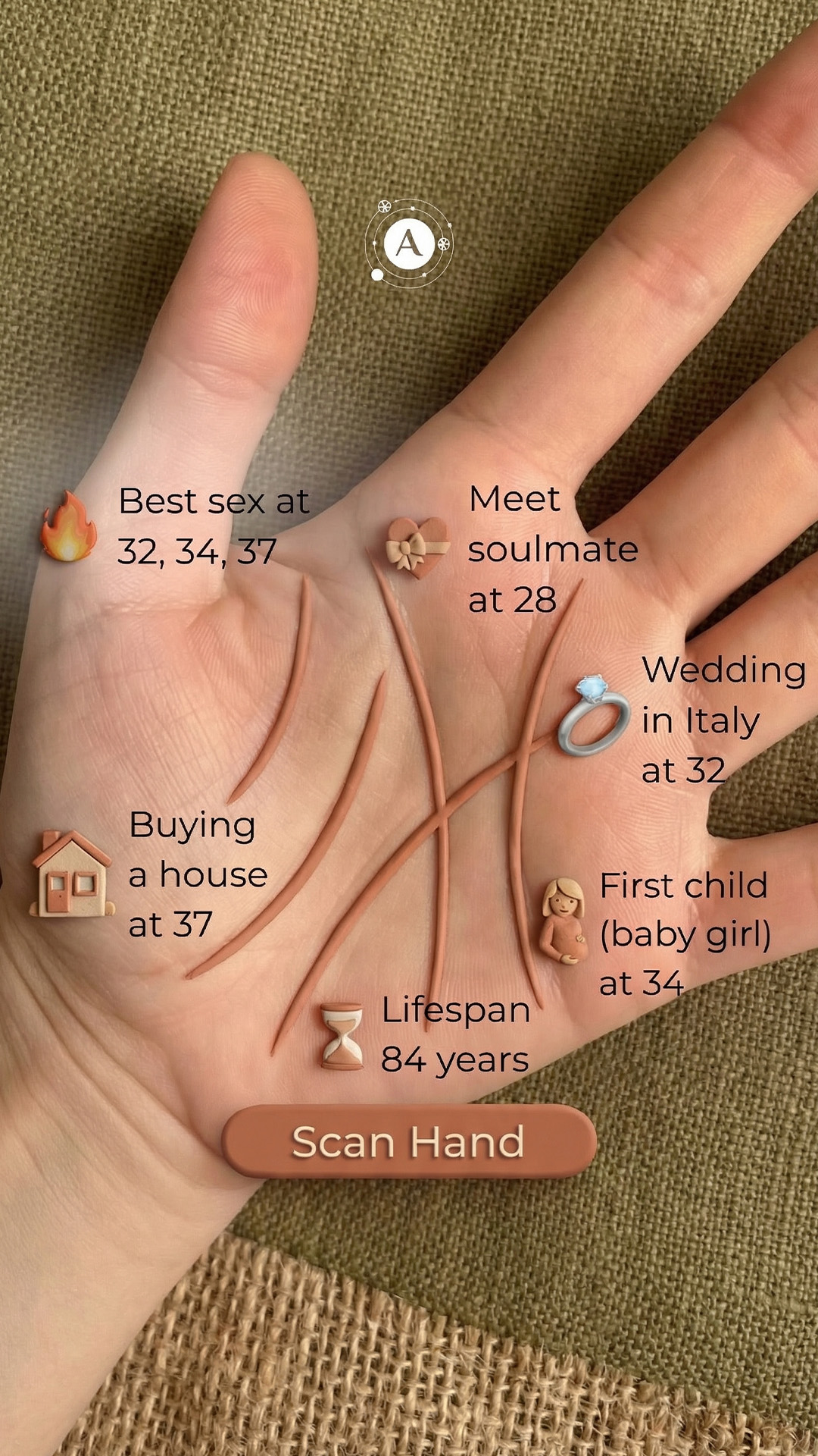 Palm reading insights Facebook ad
