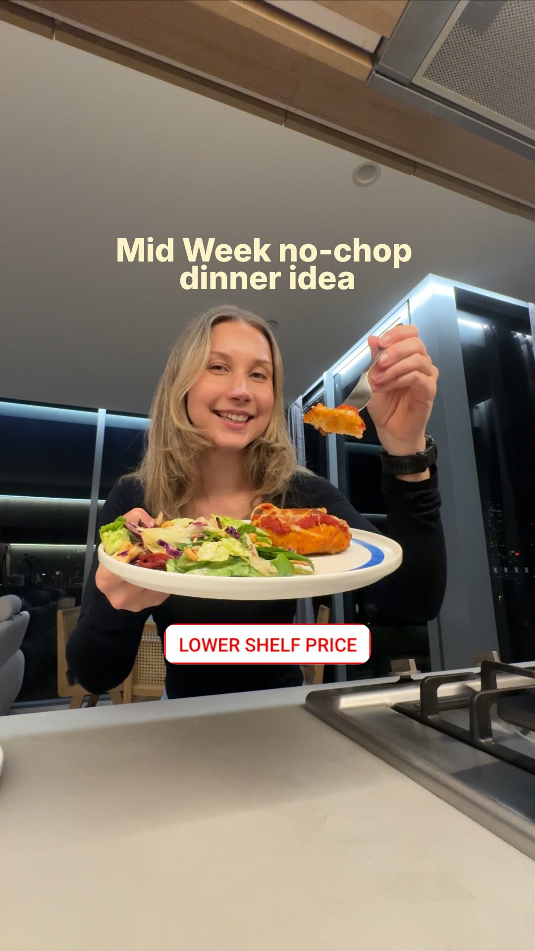 Woolworths Facebook ad: NO CHOP mid-week chicken parmi