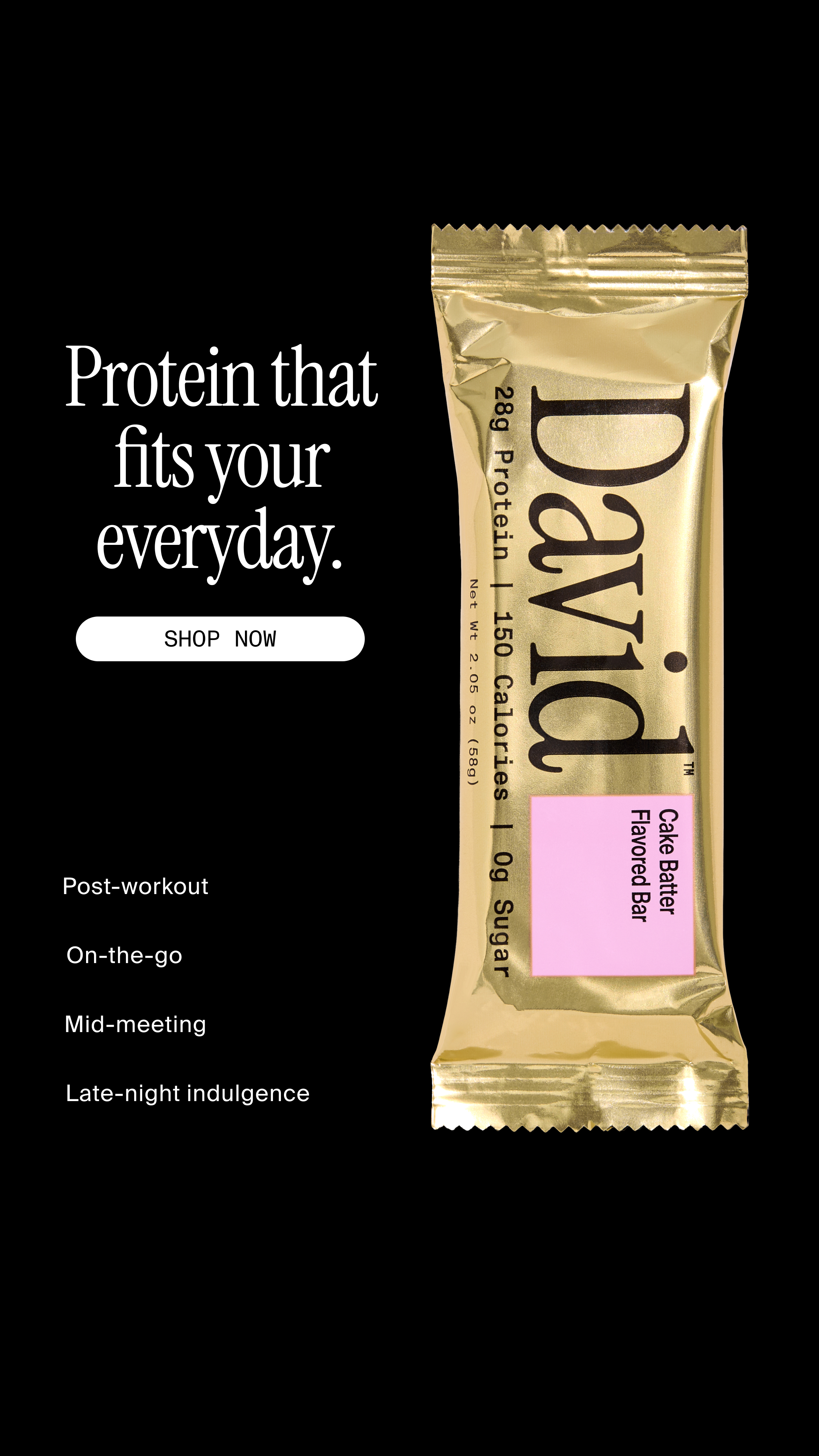 David Protein Facebook ad