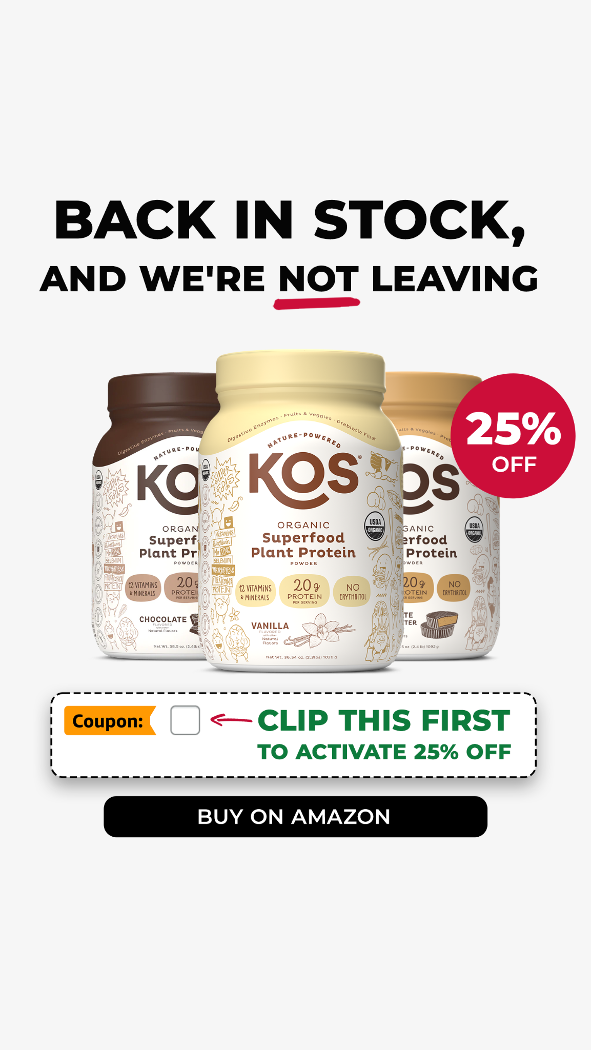 KOS Nutritionals Facebook ad