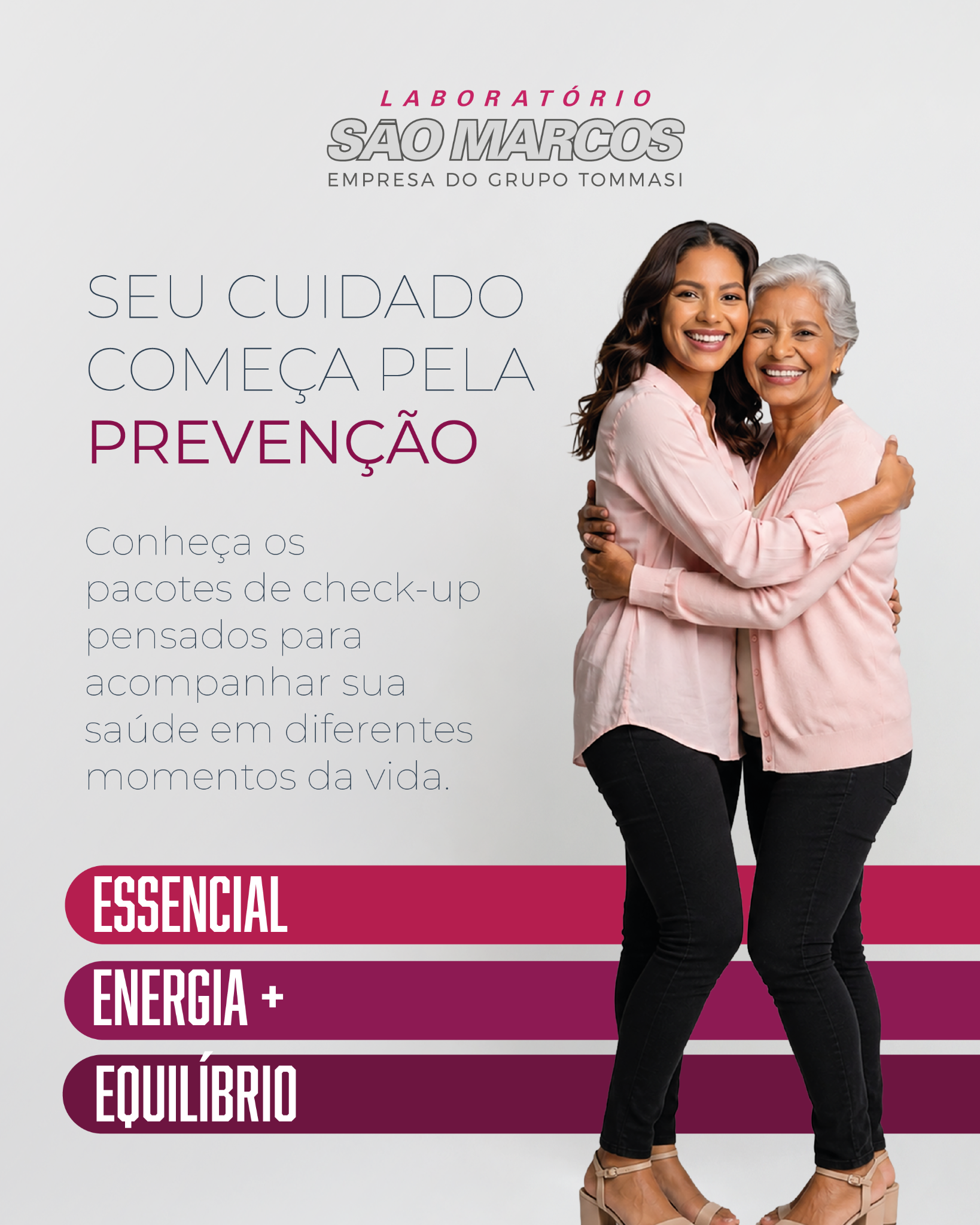 Laboratório São Marcos Facebook ad: Seu corpo passa por fases diferentes, e cada…
