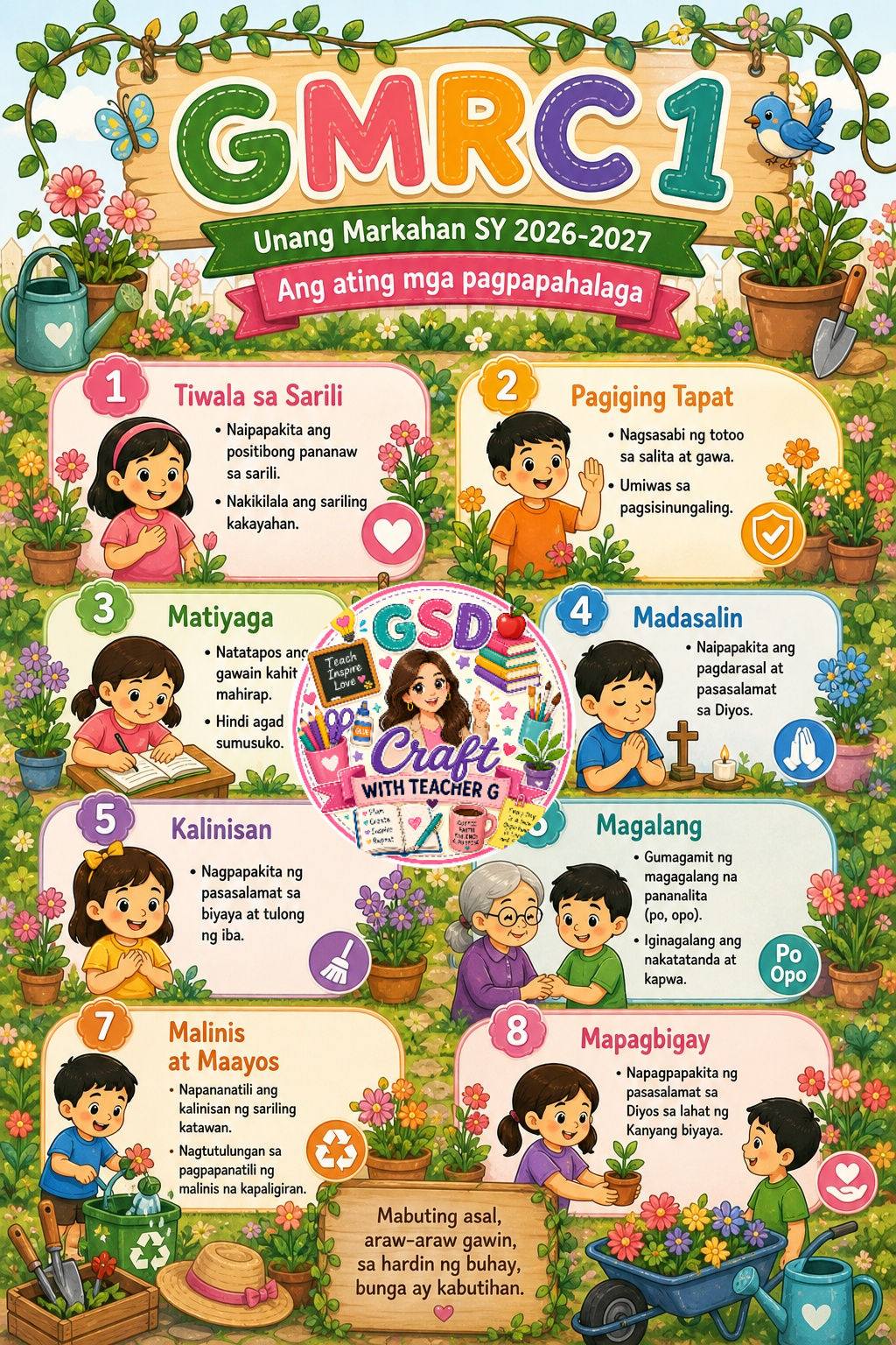 Basa Buddies Facebook ad: Three Term Bulletin for Grade 1