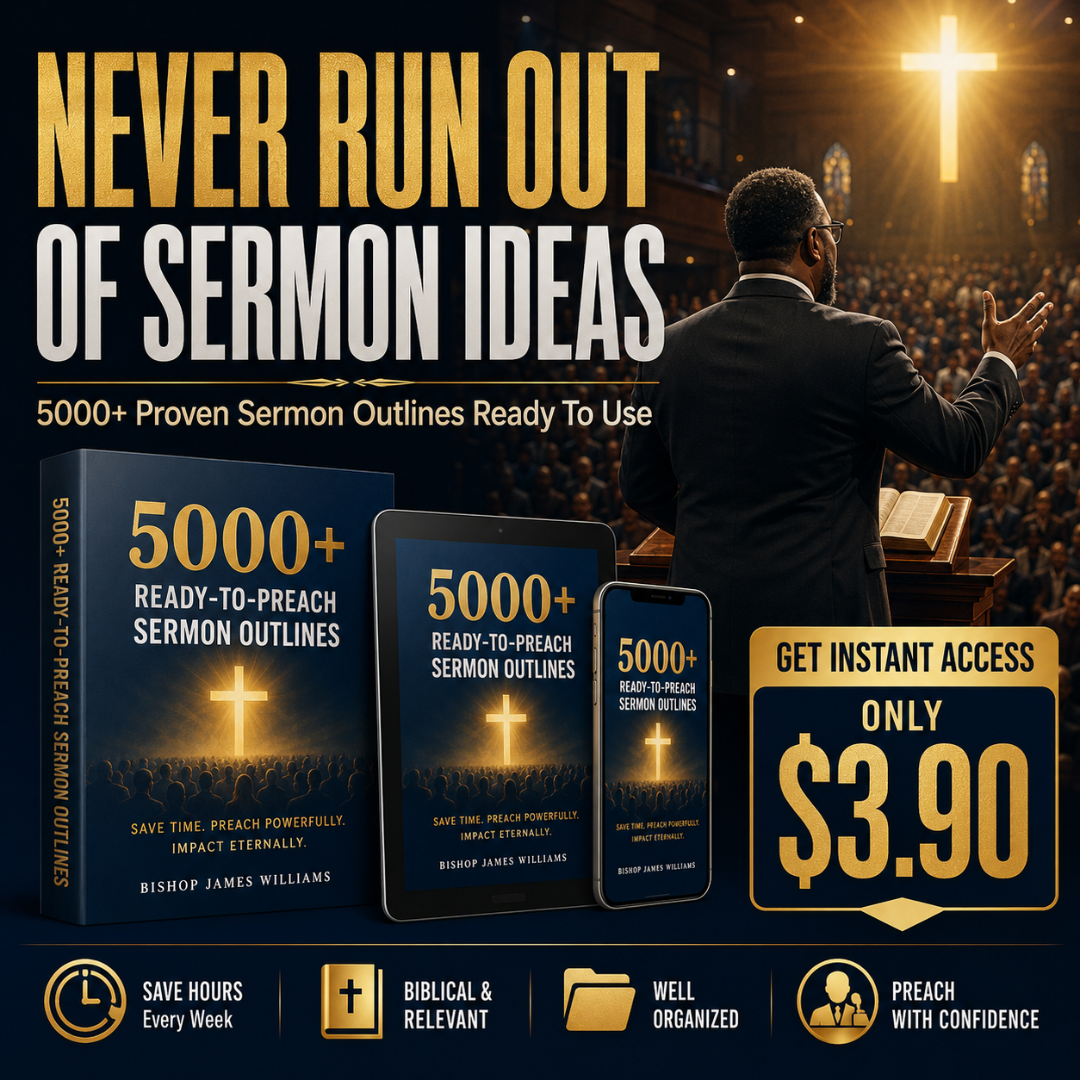 Christian Ministry Facebook ad: 5,000+ Sermon Outlines, Ready to Use