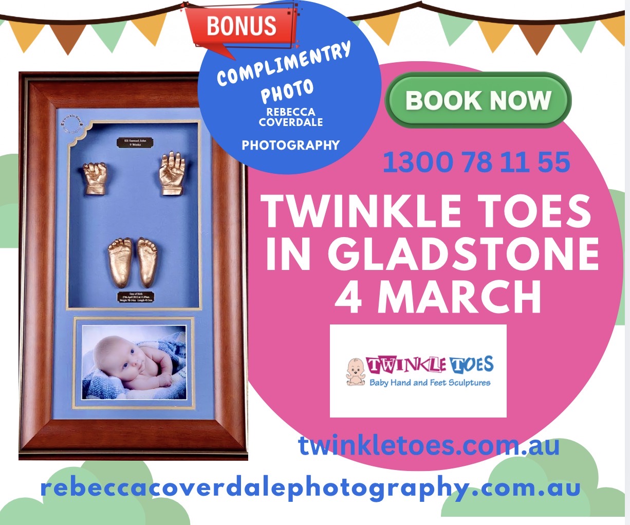 Nikki Andrews - Baby Hand & Feet Sculptures Facebook ad
