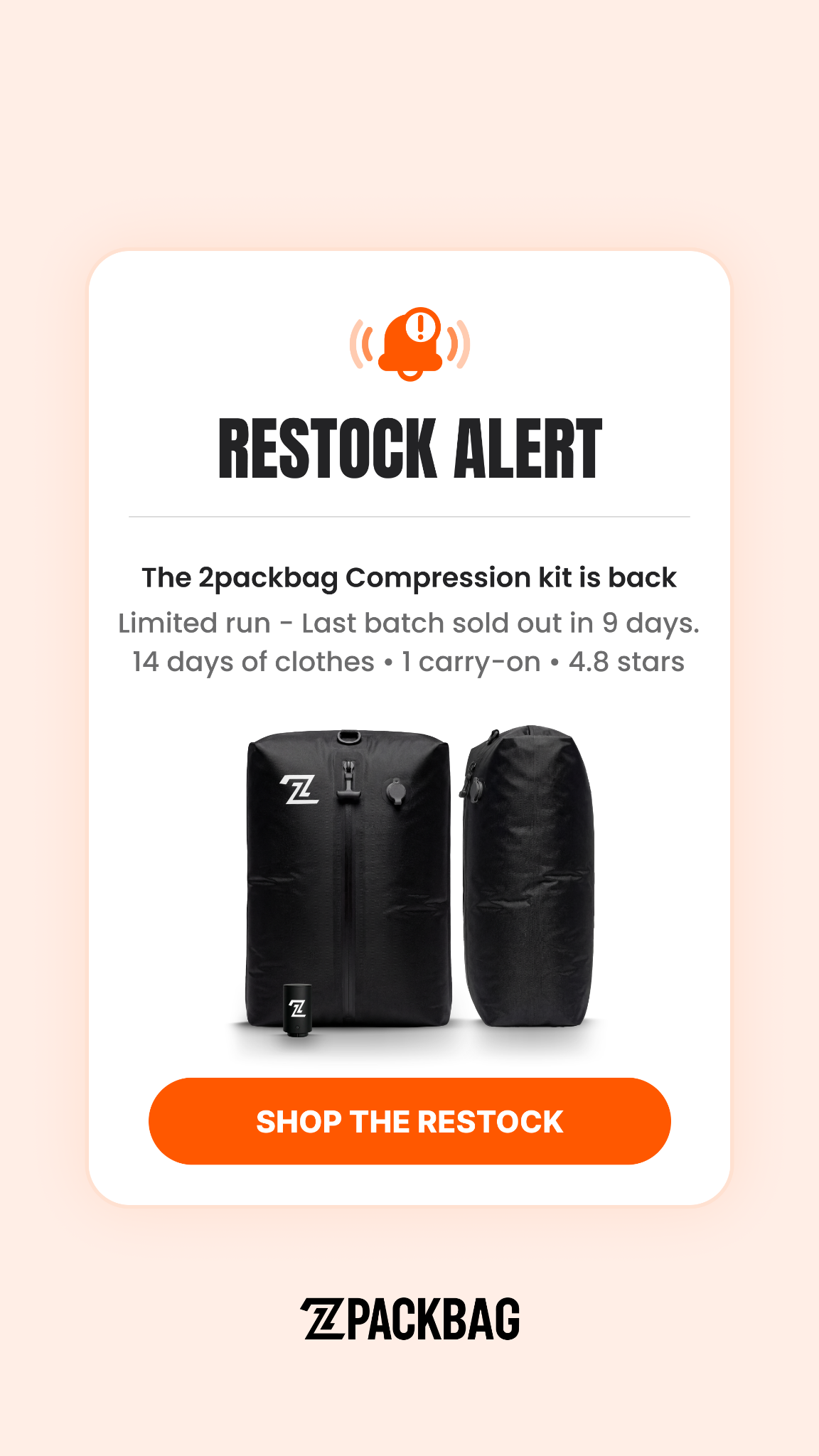 2packbag Facebook ad