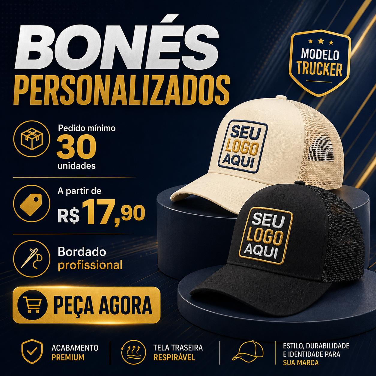 La Casa Drops Facebook ad: Produtos personalizado, a partir de 30 unidades.