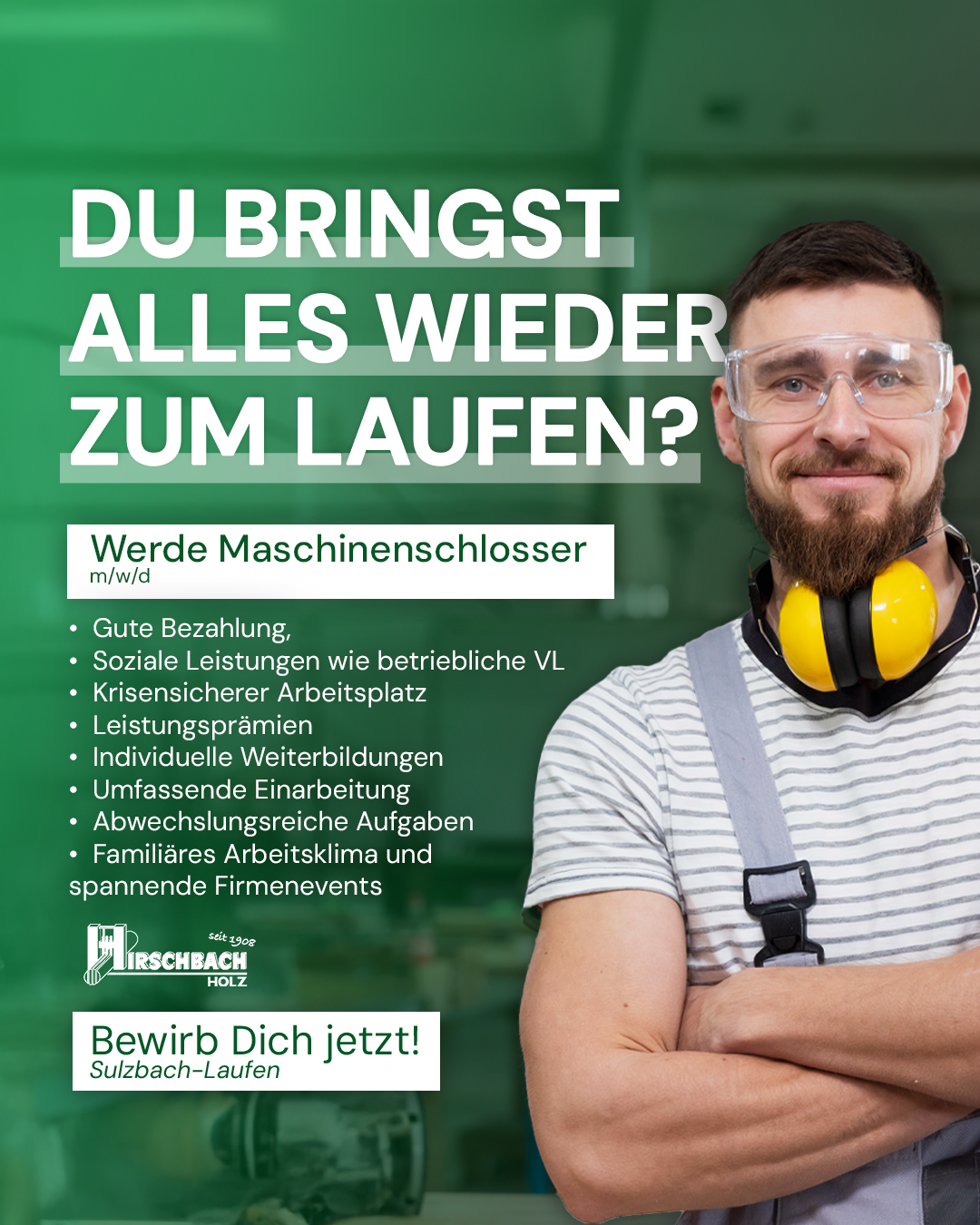 Hirschbach GmbH Facebook ad from Sep 22, 2025