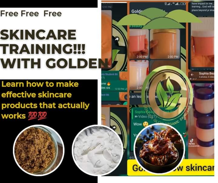 Golden Glow Organic skincare Facebook ad: Free skincare Training with Golden Glow Skincare!