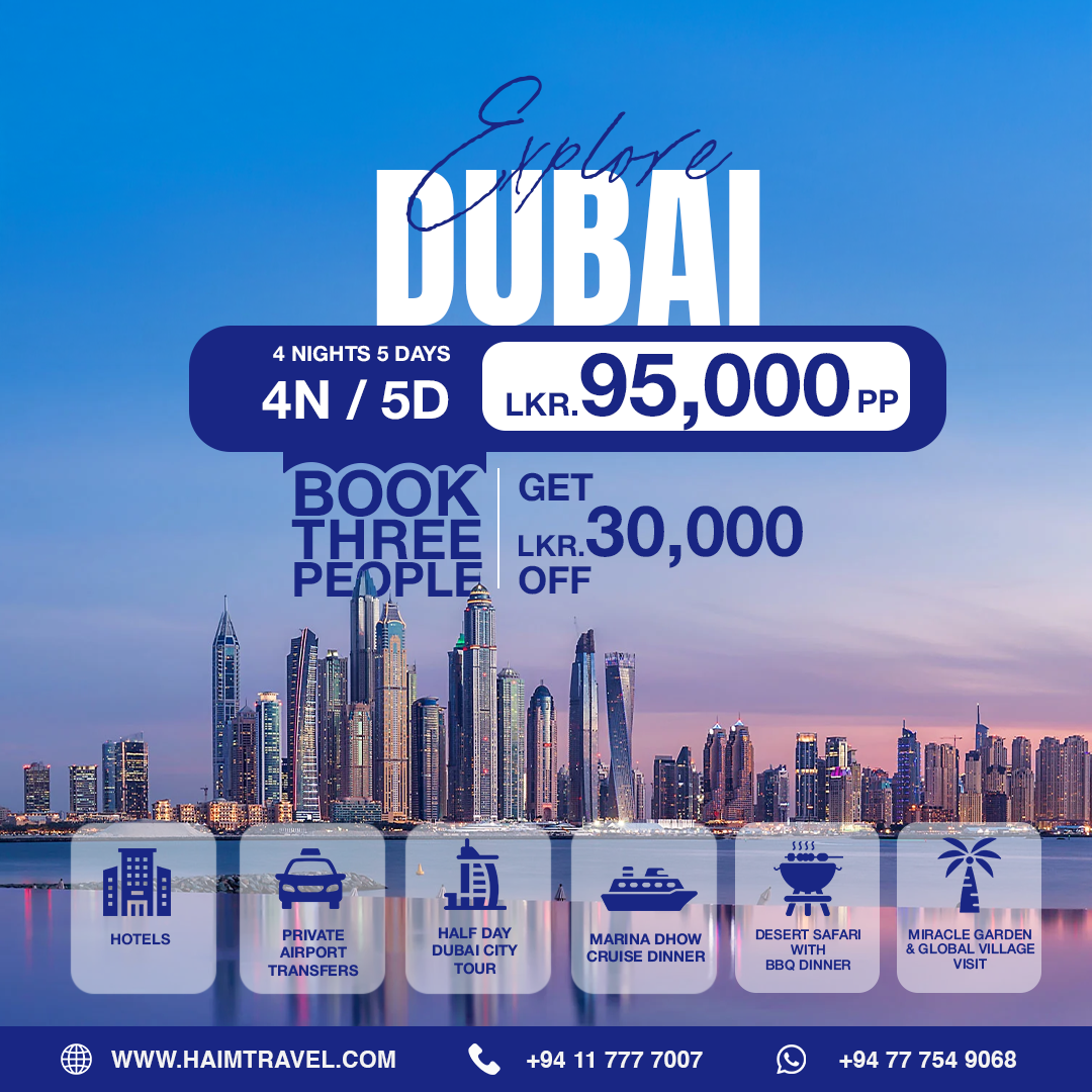 Haim Travel Facebook ad: Dubai is calling -nare you ready to answer?