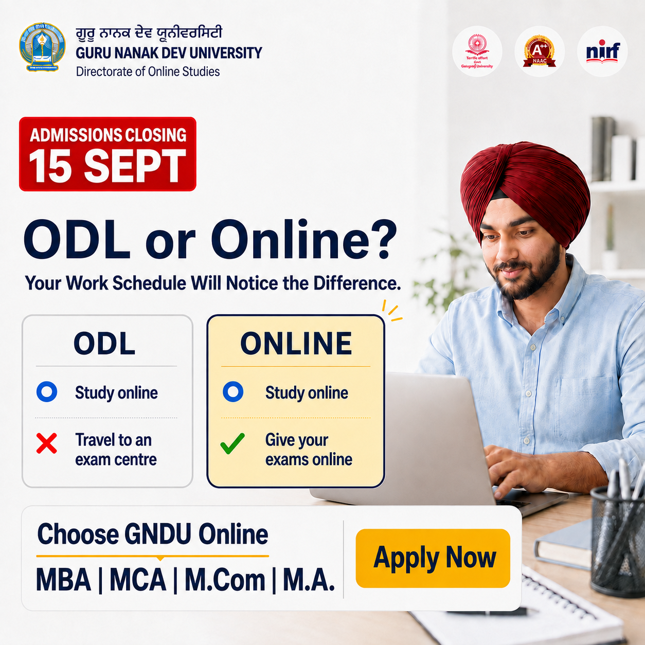 Guru Nanak Dev University - Online Degree Facebook ad: MBA in Finance - Online Degree Program