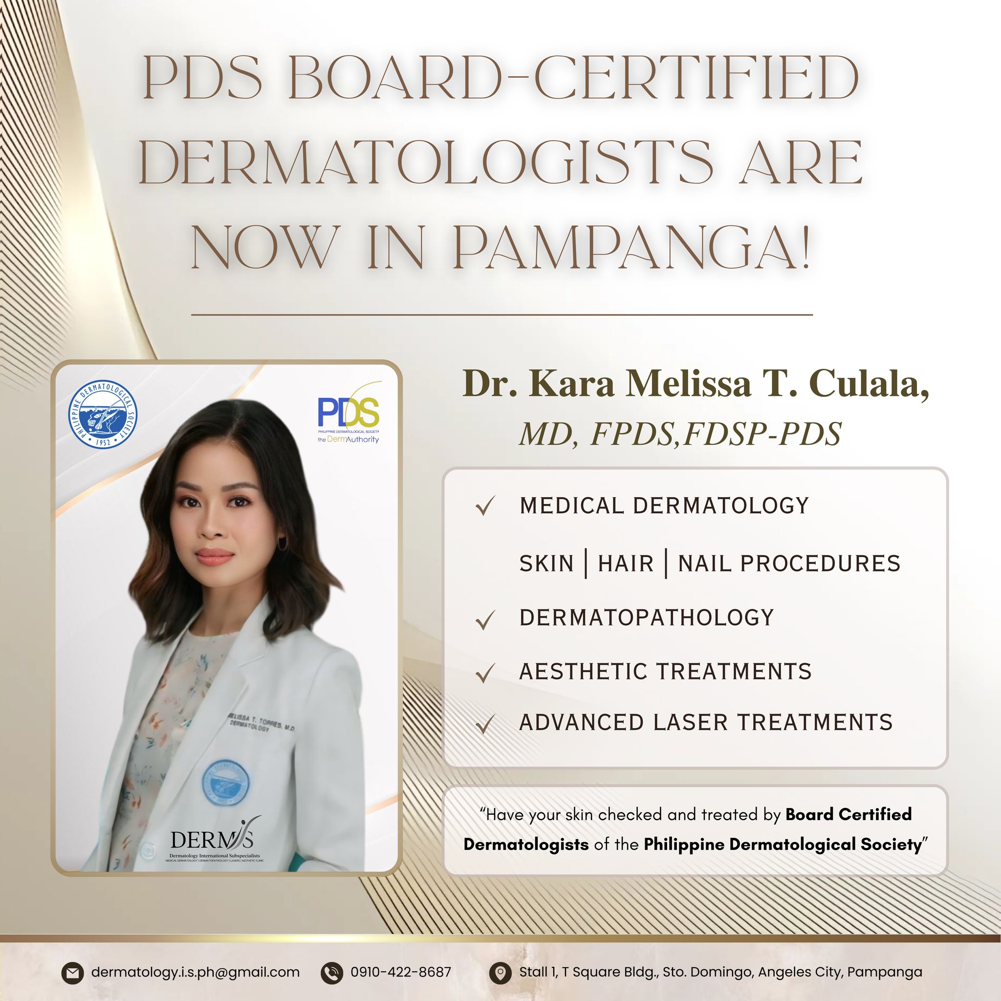 Dermis - Dermatology International Subspecialists Facebook ad: DERMIS PAMPANGA The Most Patient-Preferred Dermatology…